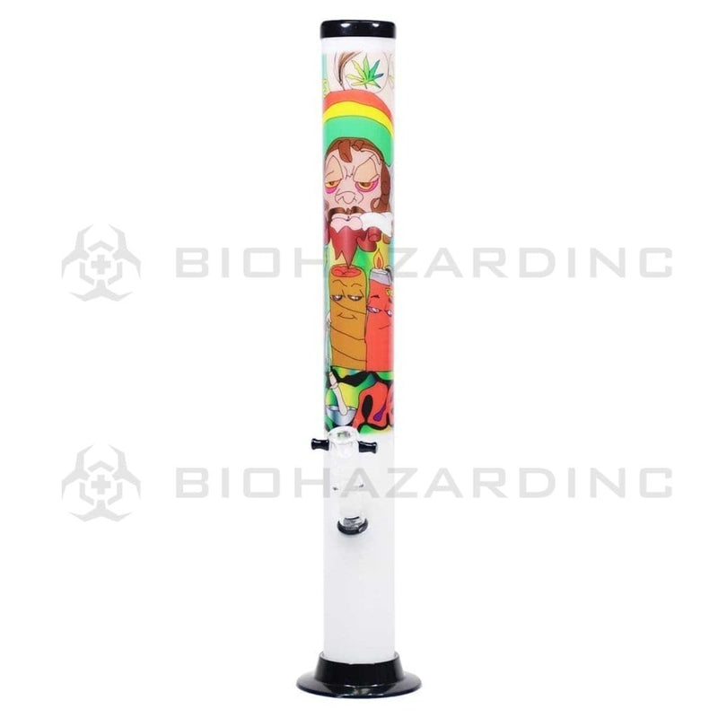 Biohazard Inc Acrylic Bong 15" JM Straight Water Pipe - Stoned