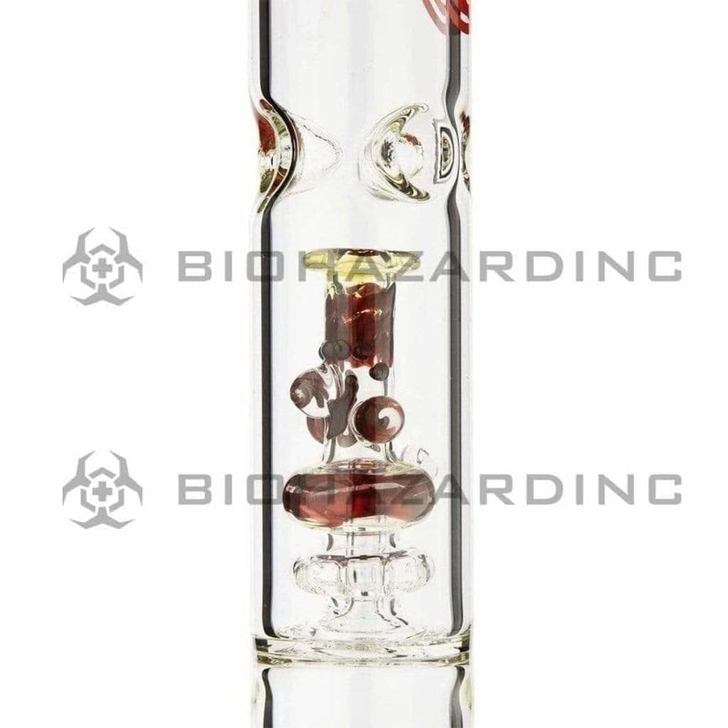 Bio Glass Glass Bong 17" BIO Shower+Pipe Perc Beaker - Red