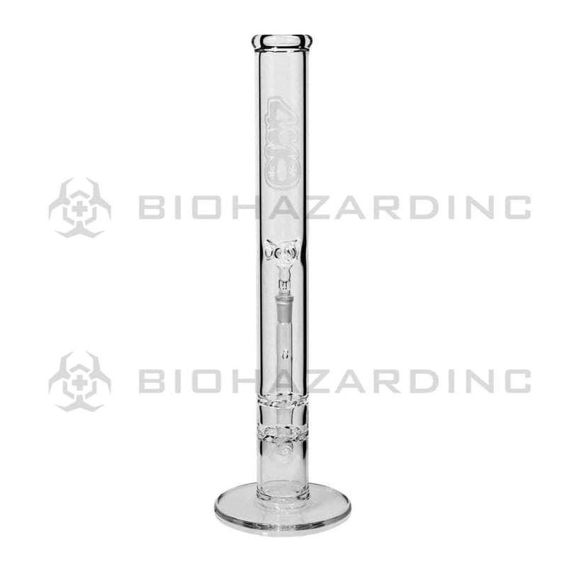 Biohazard Inc Glass Bong 18" 420 Double Hurricane Water Pipe