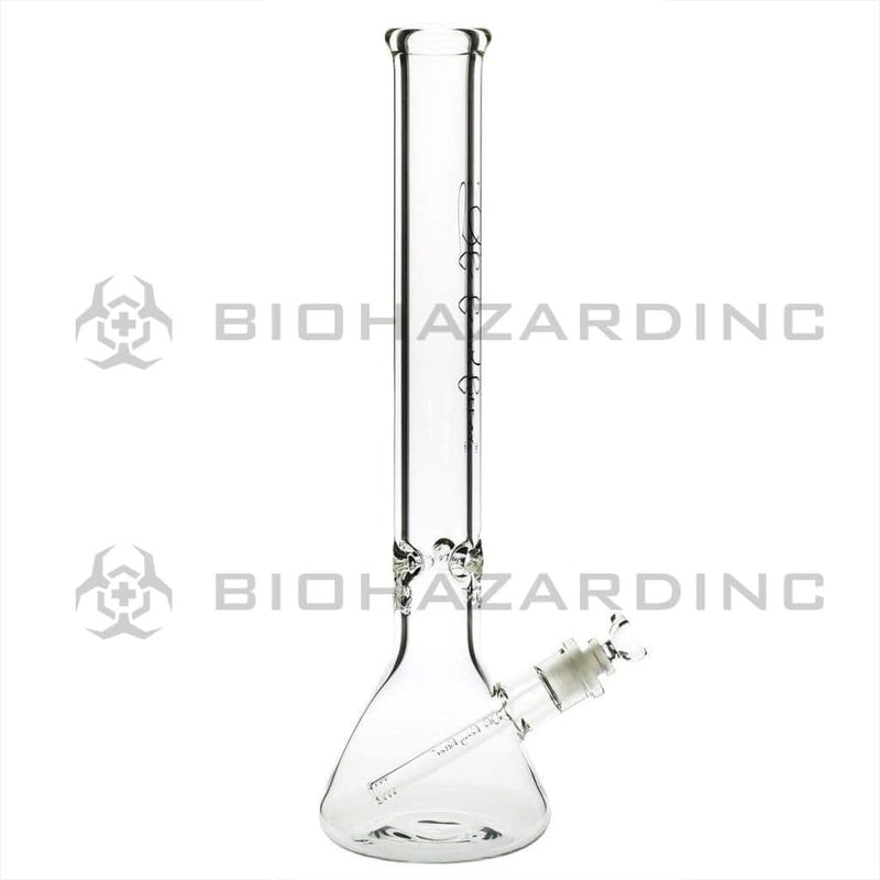 Heavy Hitter Glass Bong 18" 9mm Heavy Hitter Beaker Water Pipe - Clear with Black Logo