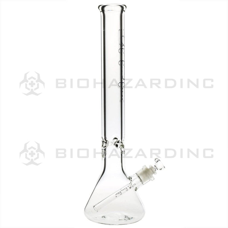 Heavy Hitter Glass Bong 18" 9mm Heavy Hitter Beaker Water Pipe - Clear with Blue Logo