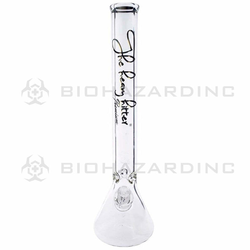 Heavy Hitter Glass Bong 18" 9mm Heavy Hitter Beaker Water Pipe - Clear with Gold Logo