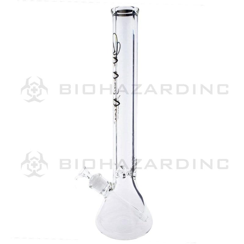 Heavy Hitter Glass Bong 18" 9mm Heavy Hitter Beaker Water Pipe - Clear with Gold Logo