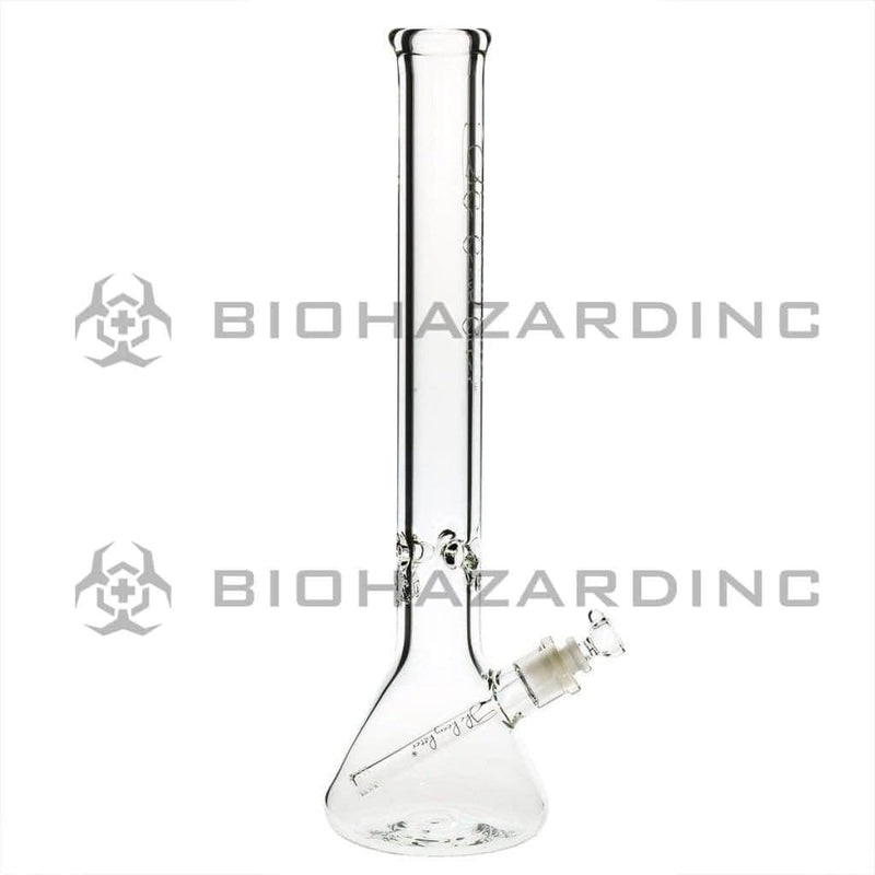 Heavy Hitter Glass Bong 18" 9mm Heavy Hitter Beaker Water Pipe - Clear with White Logo