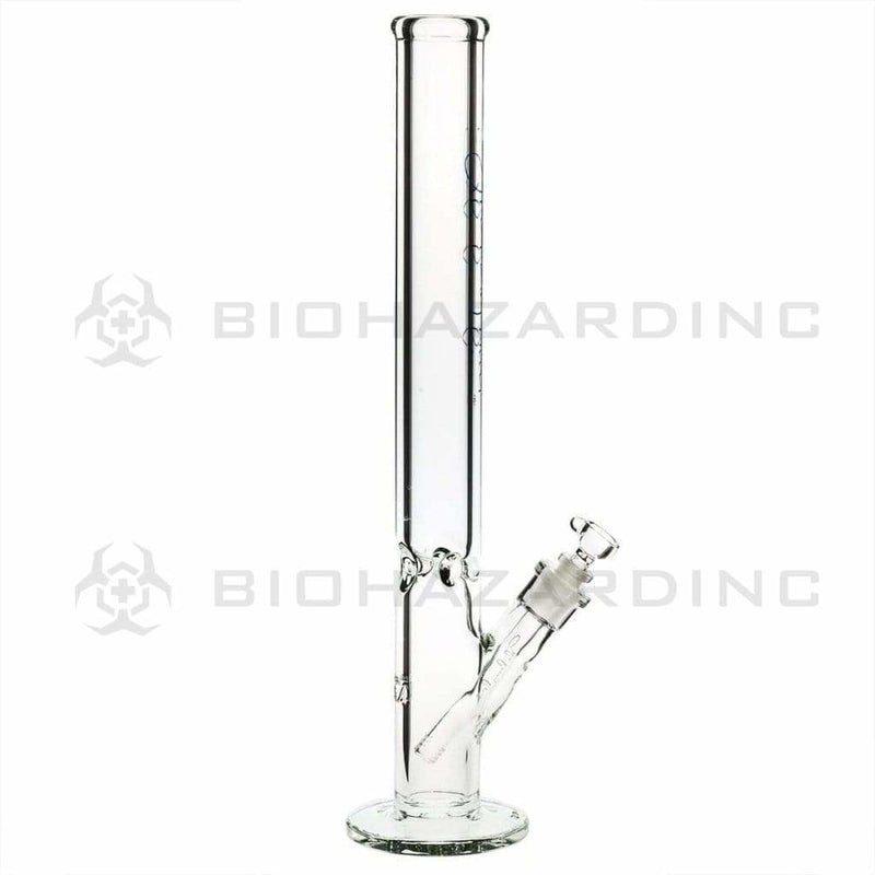 Heavy Hitter Glass Bong 18" 9mm Heavy Hitter Straight Water Pipe - Clear with Blue Logo