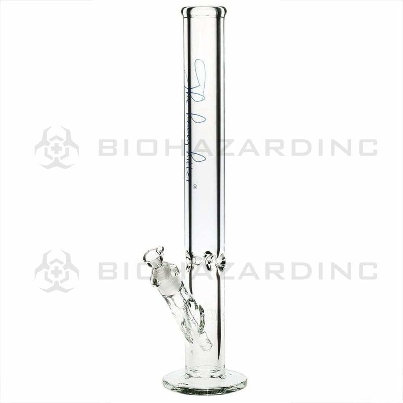 Heavy Hitter Glass Bong 18" 9mm Heavy Hitter Straight Water Pipe - Clear with Blue Logo