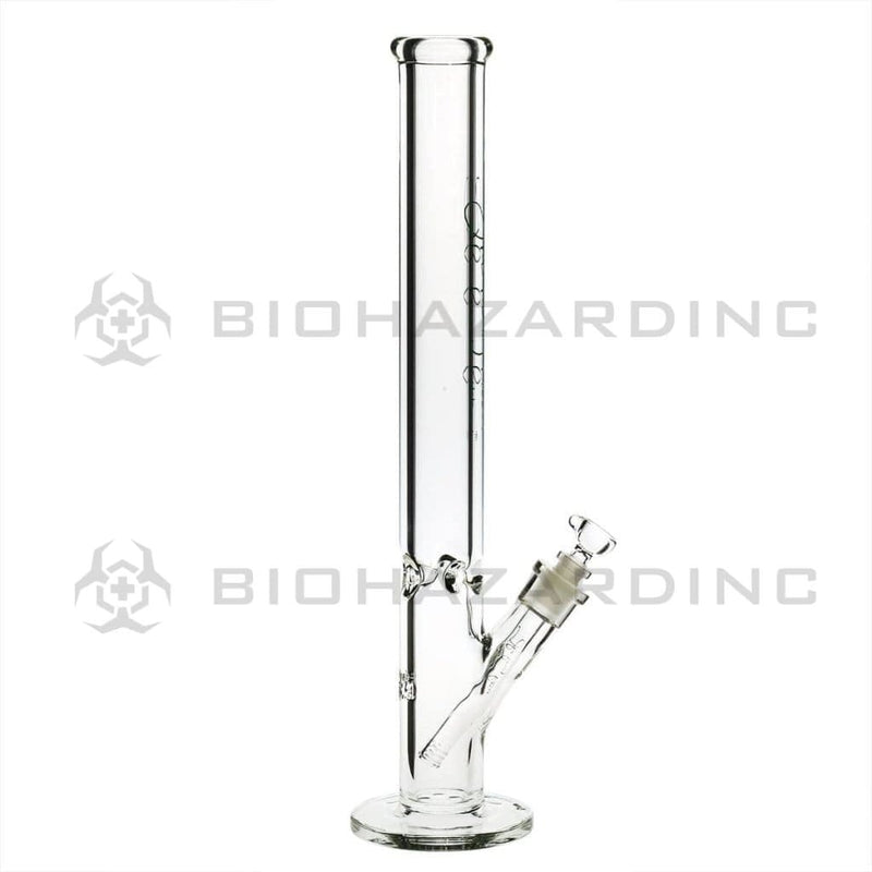 Heavy Hitter Glass Bong 18" 9mm Heavy Hitter Straight Water Pipe - Clear with Green Logo