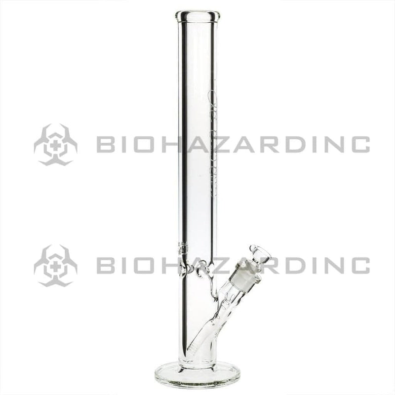 Heavy Hitter Glass Bong 18" 9mm Heavy Hitter Straight Water Pipe - Clear with White Logo