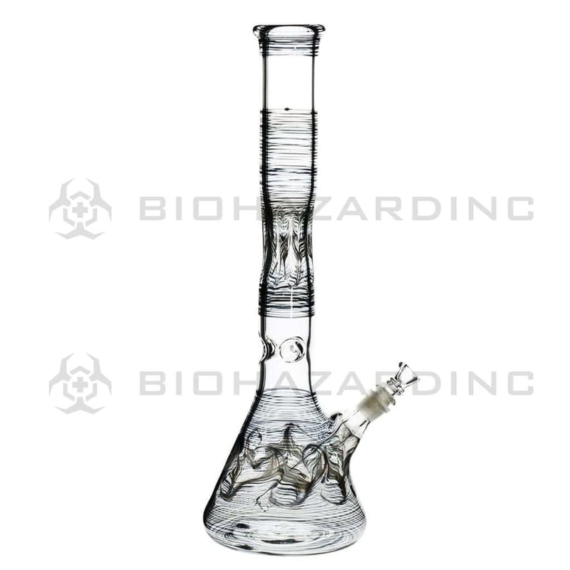 Biohazard Inc Glass Bong 18" Beaker Water Pipe - Blue Rake