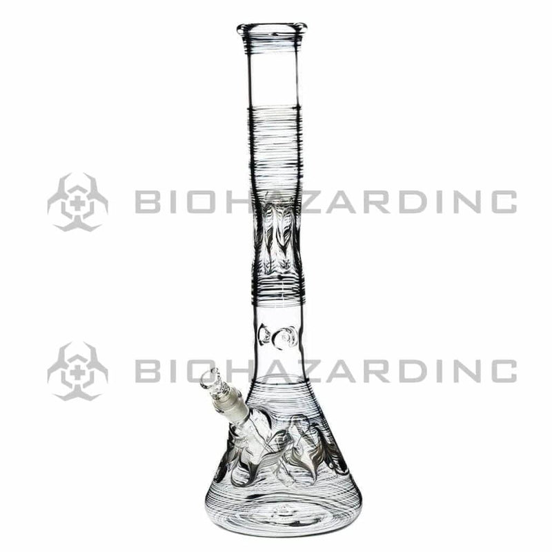 Biohazard Inc Glass Bong 18" Beaker Water Pipe - Blue Rake