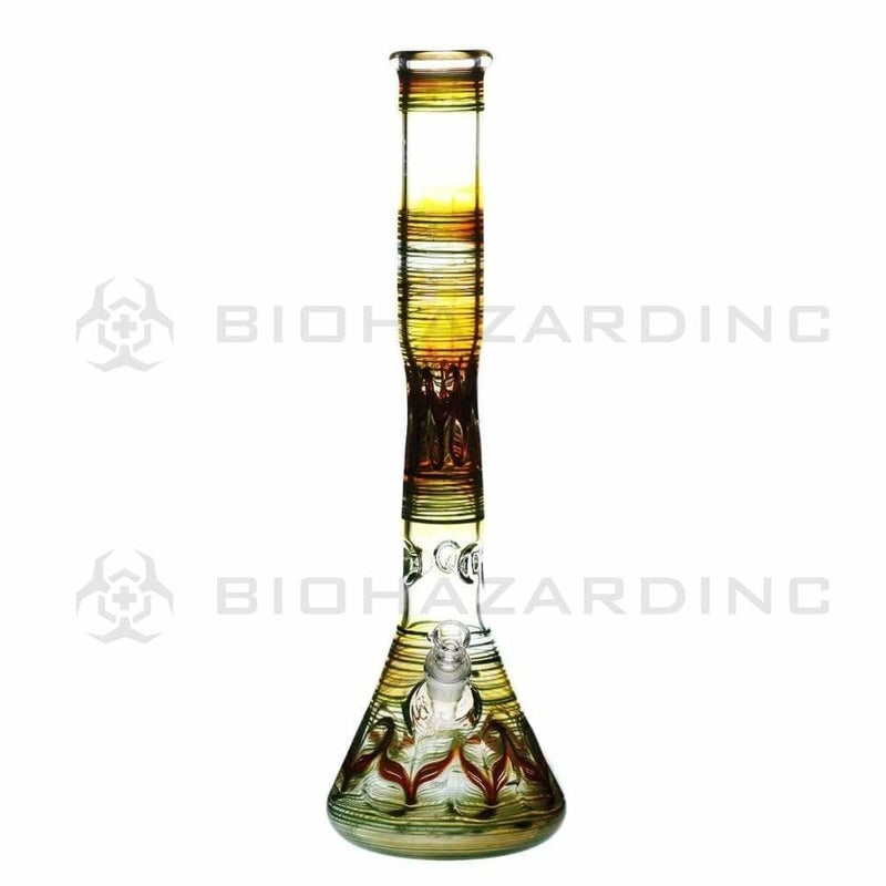 Biohazard Inc Glass Bong 18" Beaker Water Pipe - Green Rake