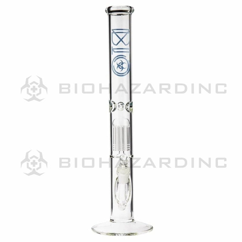 Bio Glass Glass Bong 18" BIO 10 Arm Tree Percolator Straight - Blue Logo