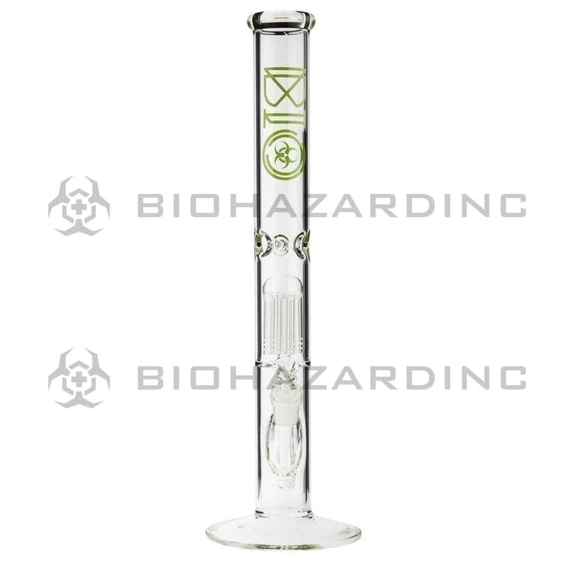 Bio Glass Glass Bong 18" BIO 10 Arm Tree Percolator Straight - Green Logo