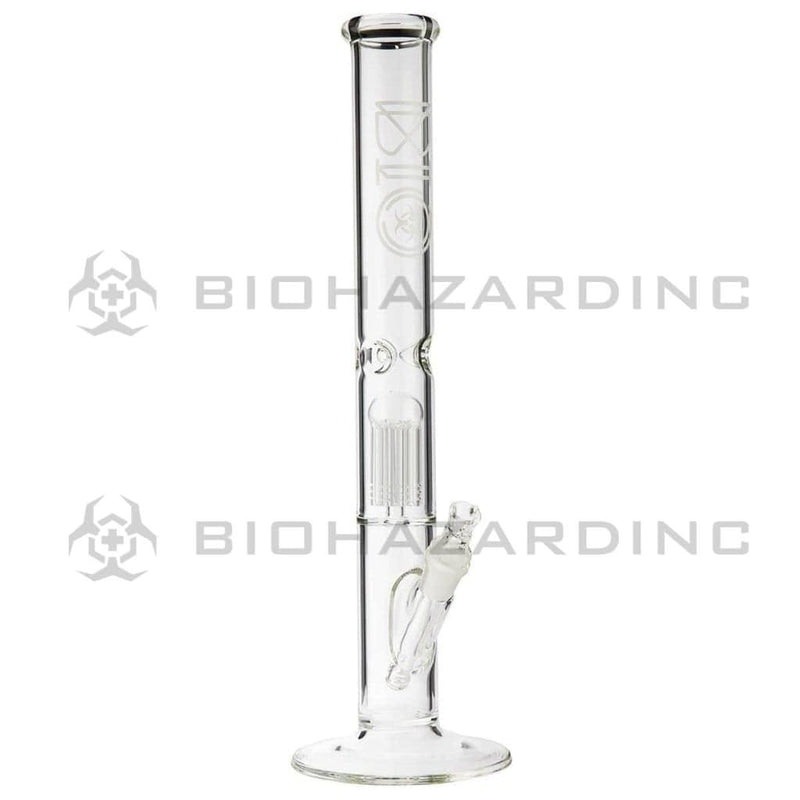 Bio Glass Glass Bong 18" BIO 10 Arm Tree Percolator Straight - Silver Logo