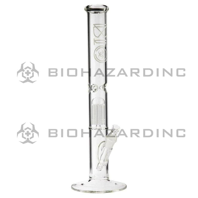 Bio Glass Glass Bong 18" BIO 10 Arm Tree Percolator Straight - White Logo