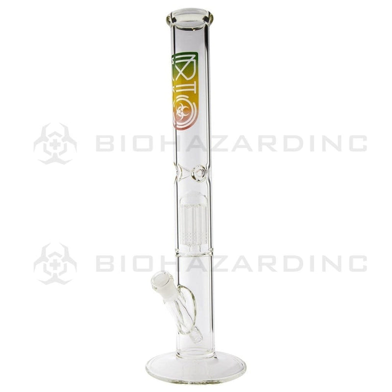 Bio Glass Glass Bong 18" BIO 10 Arm Tree Straight - Rasta Logo