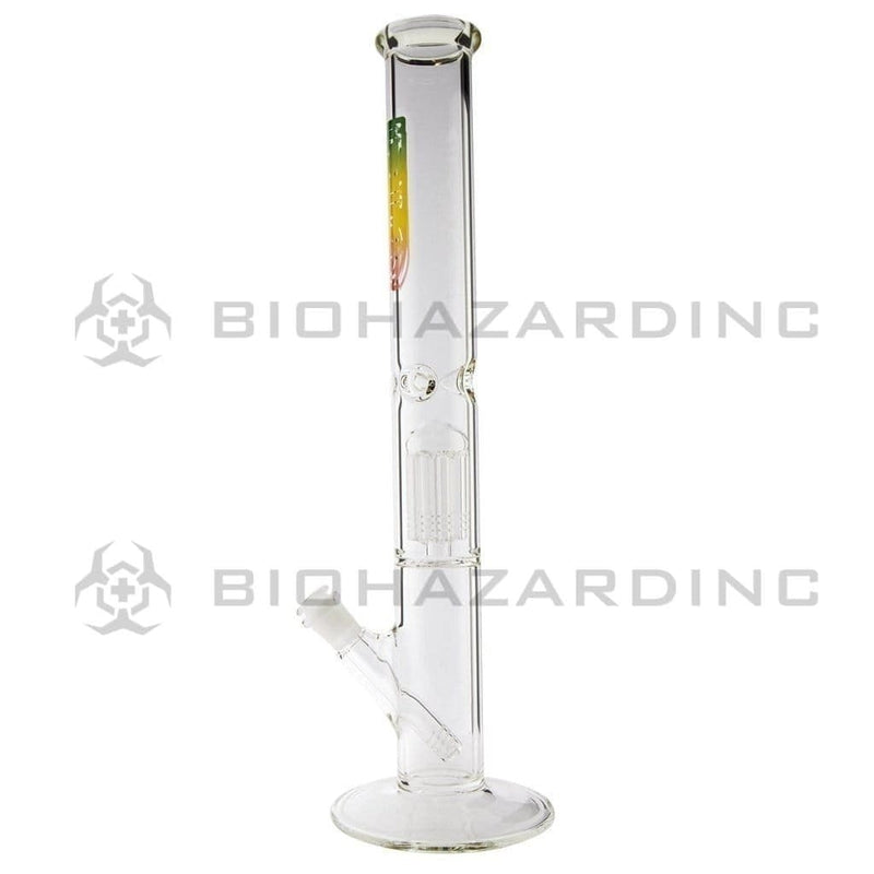 Bio Glass Glass Bong 18" BIO 10 Arm Tree Straight - Rasta Logo