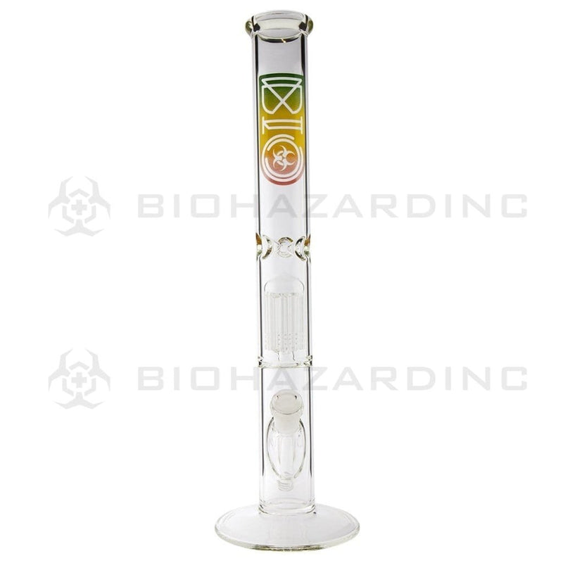 Bio Glass Glass Bong 18" BIO 10 Arm Tree Straight - Rasta Logo