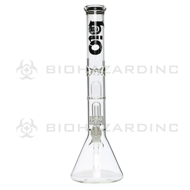 Bio Glass Glass Bong 18" BIO 50mm Single Grid Dome Beaker Water Pipe - Black