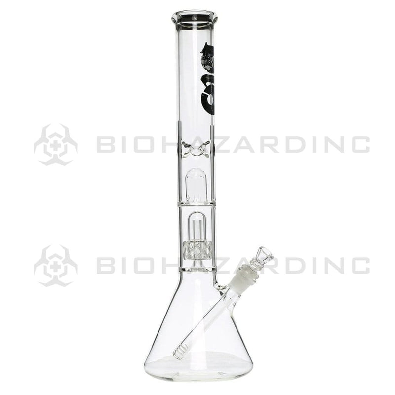 Bio Glass Glass Bong 18" BIO 50mm Single Grid Dome Beaker Water Pipe - Black