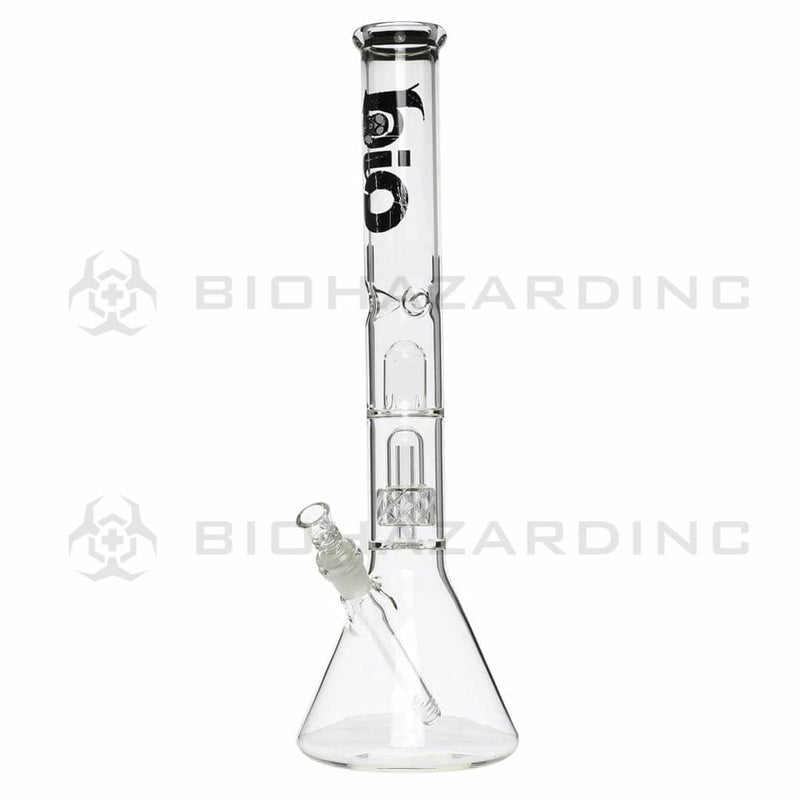 Bio Glass Glass Bong 18" BIO 50mm Single Grid Dome Beaker Water Pipe - Black