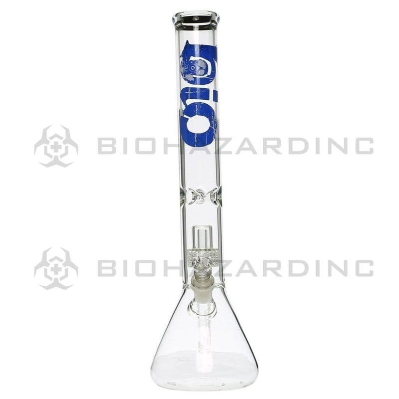 Bio Glass Glass Bong 18" BIO 50mm Single Grid Dome Beaker Water Pipe - Blue