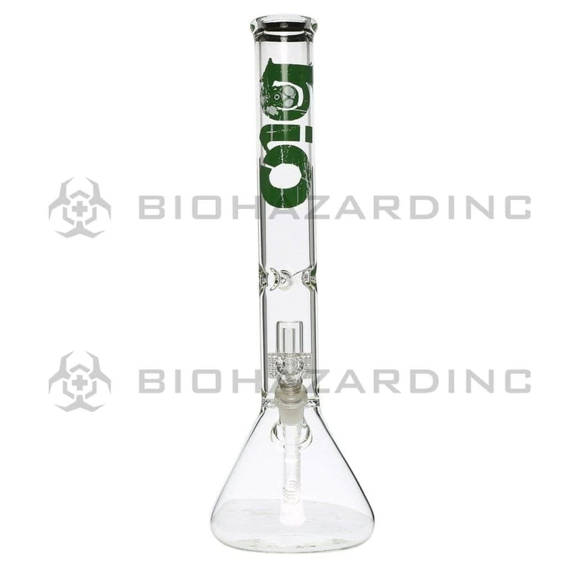 Bio Glass Glass Bong 18" BIO 50mm Single Grid Dome Beaker Water Pipe - Green