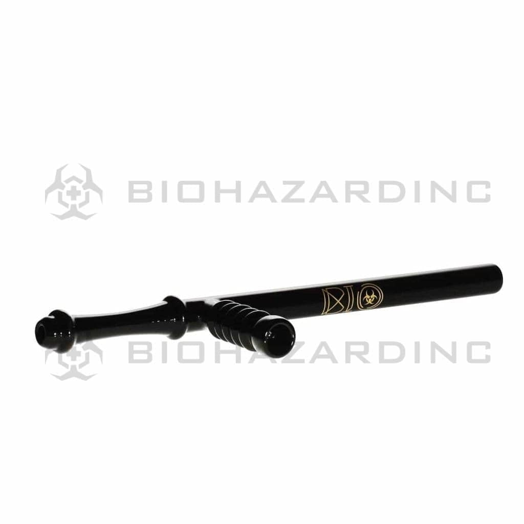 Bio Glass Steamroller Pipe 18" BIO Black Baton Steamroller - Gold Logo