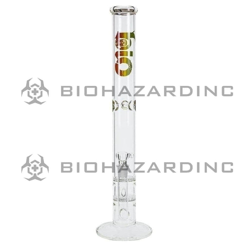 Bio Glass Glass Bong 18" BIO Double Honeycomb Water Pipe - Rasta Logo