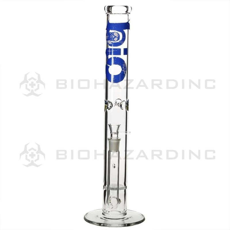 Bio Glass Glass Bong 18" BIO Honeycomb Water Pipe - Blue Logo