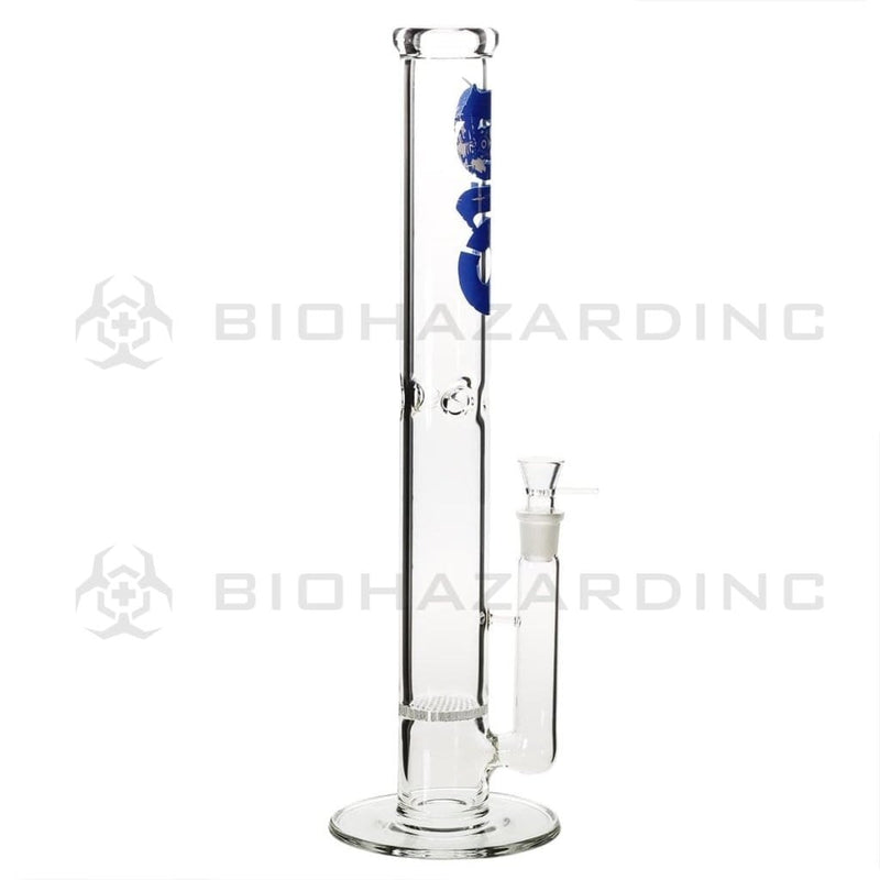 Bio Glass Glass Bong 18" BIO Honeycomb Water Pipe - Blue Logo