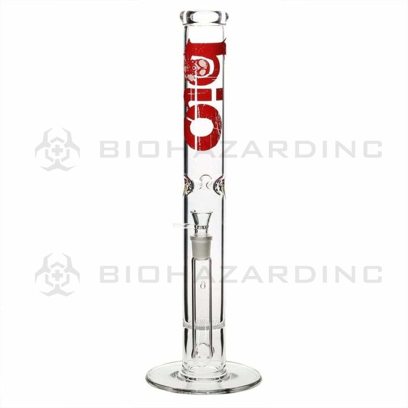 Bio Glass Glass Bong 18" BIO Honeycomb Water Pipe - Red Logo