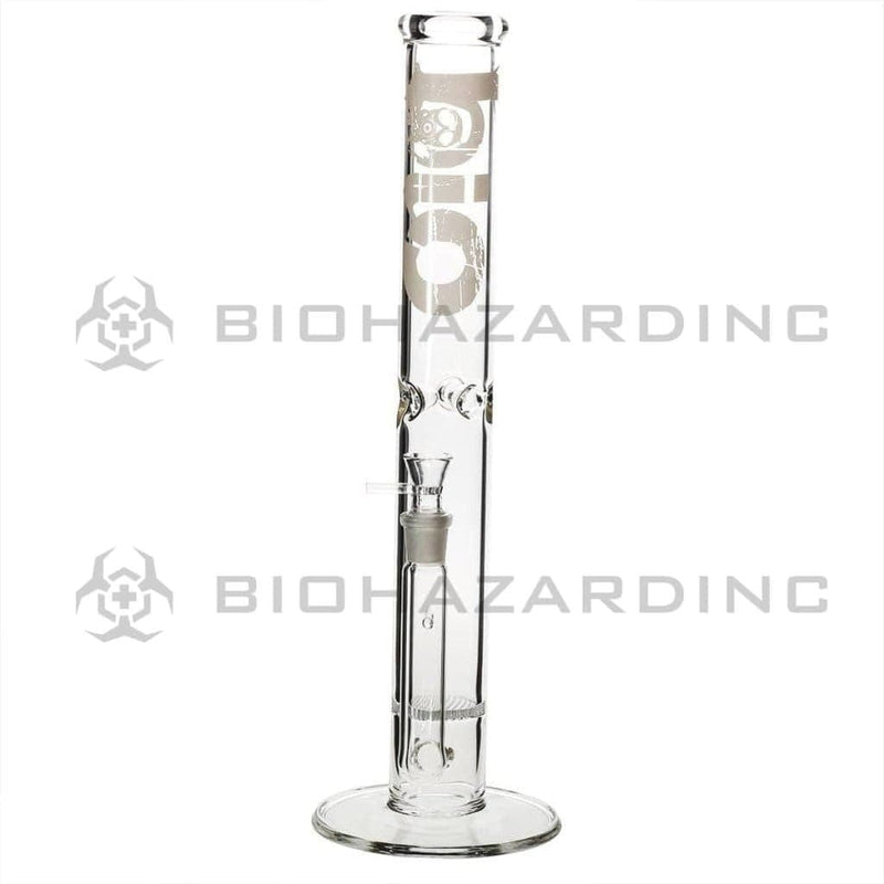 Bio Glass Glass Bong 18" BIO Honeycomb Water Pipe - White Logo