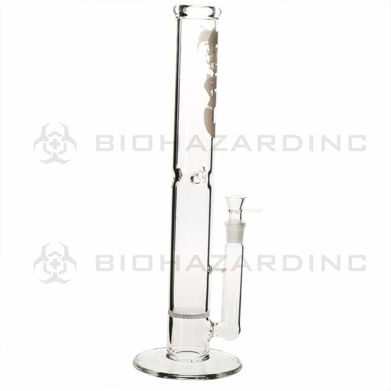 Bio Glass Glass Bong 18" BIO Honeycomb Water Pipe - White Logo