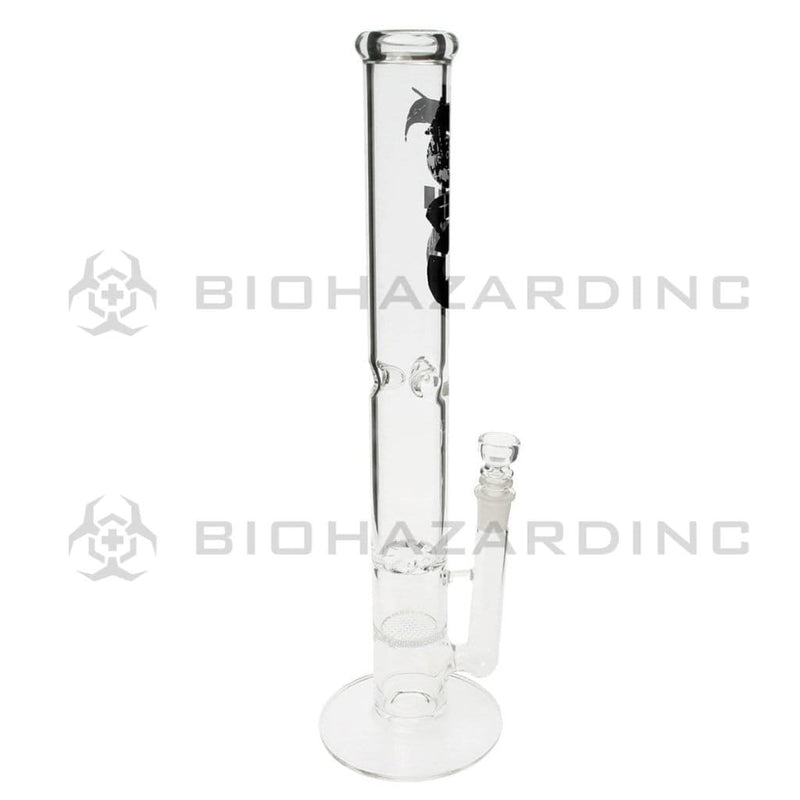 Bio Glass Glass Bong 18" BIO Hurricane / Honeycomb Water Pipe - Black Logo