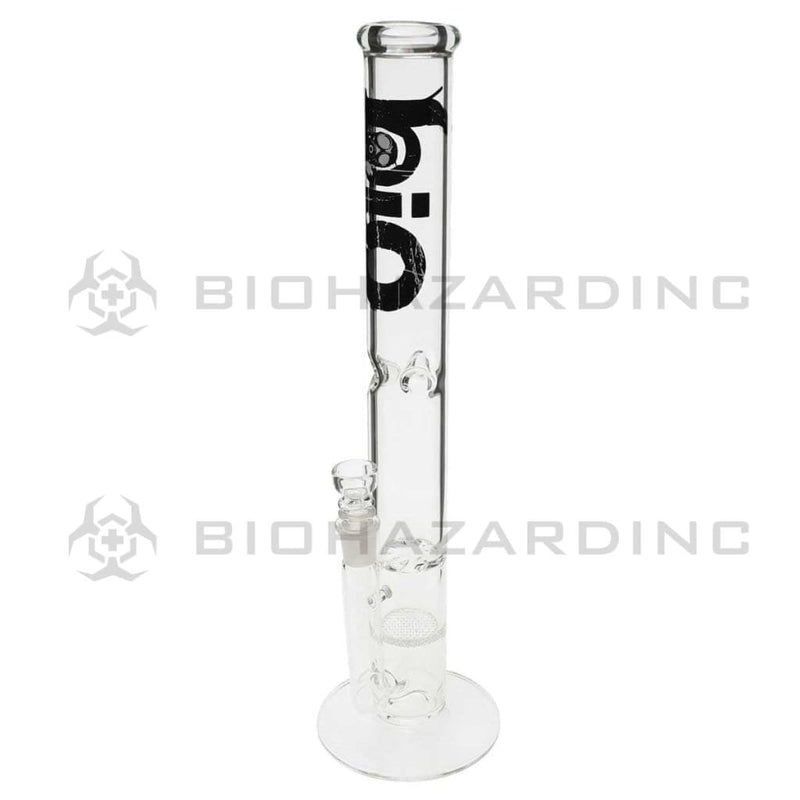 Bio Glass Glass Bong 18" BIO Hurricane / Honeycomb Water Pipe - Black Logo