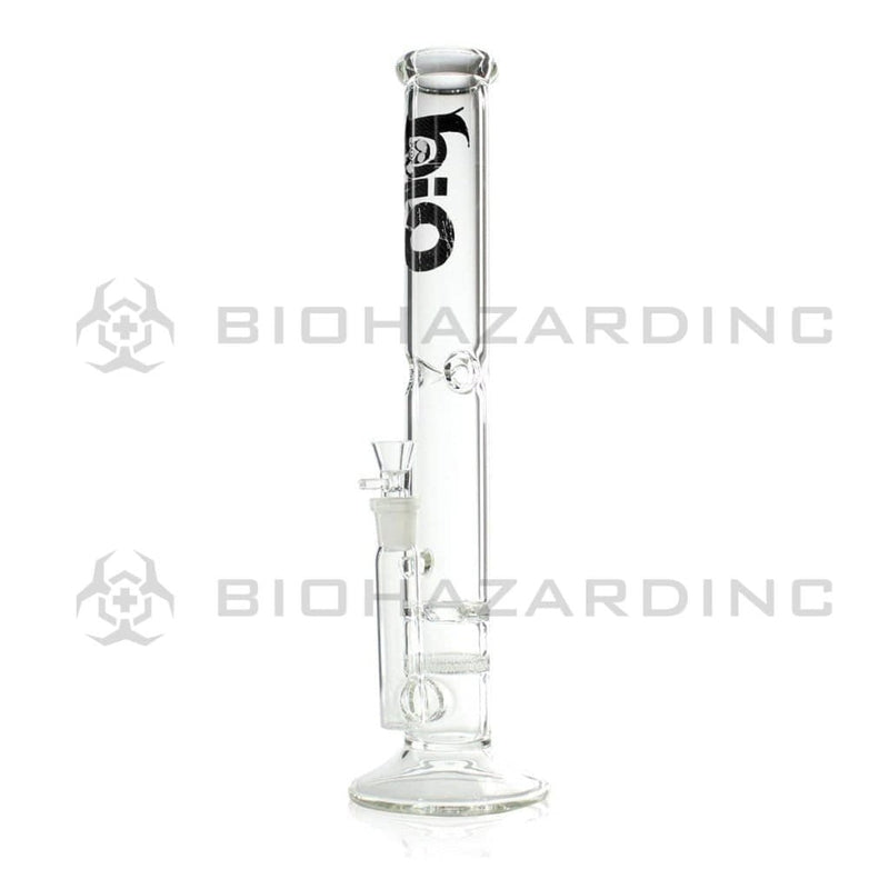 Bio Glass Glass Bong 18" BIO Hurricane / Honeycomb Water Pipe - Black Logo