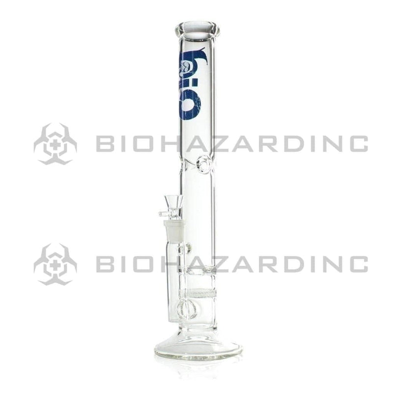 Bio Glass Glass Bong 18" BIO Hurricane / Honeycomb Water Pipe - Blue Logo