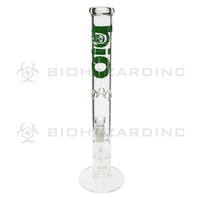 Bio Glass Glass Bong 18" BIO Hurricane / Honeycomb Water Pipe - Green Logo