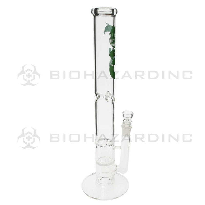 Bio Glass Glass Bong 18" BIO Hurricane / Honeycomb Water Pipe - Green Logo