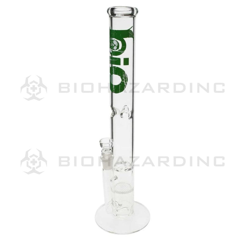 Bio Glass Glass Bong 18" BIO Hurricane / Honeycomb Water Pipe - Green Logo