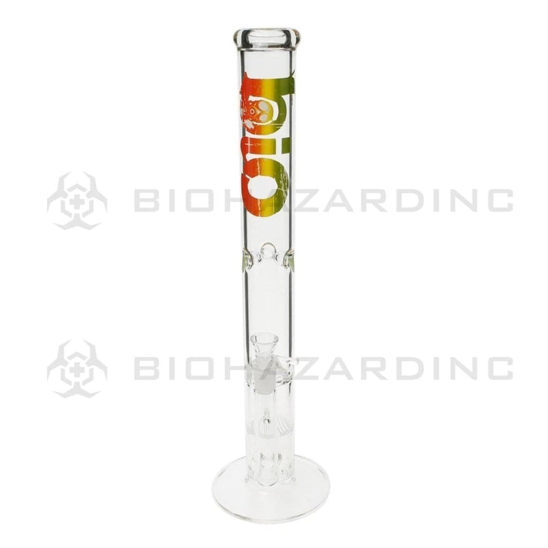 Bio Glass Glass Bong 18" BIO Hurricane / Honeycomb Water Pipe - Rasta Logo