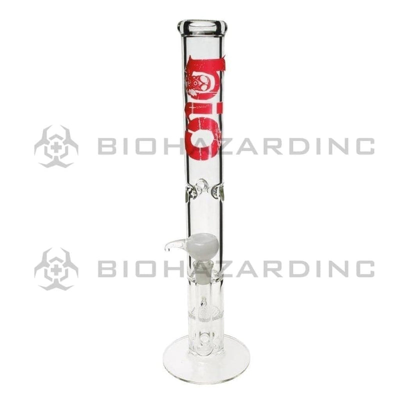 Bio Glass Glass Bong 18" BIO Hurricane / Honeycomb Water Pipe - Red Logo