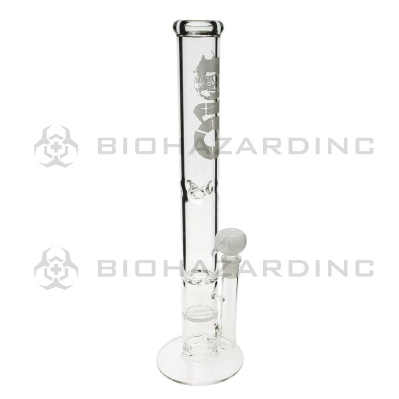 Bio Glass Glass Bong 18" BIO Hurricane / Honeycomb Water Pipe - White Logo