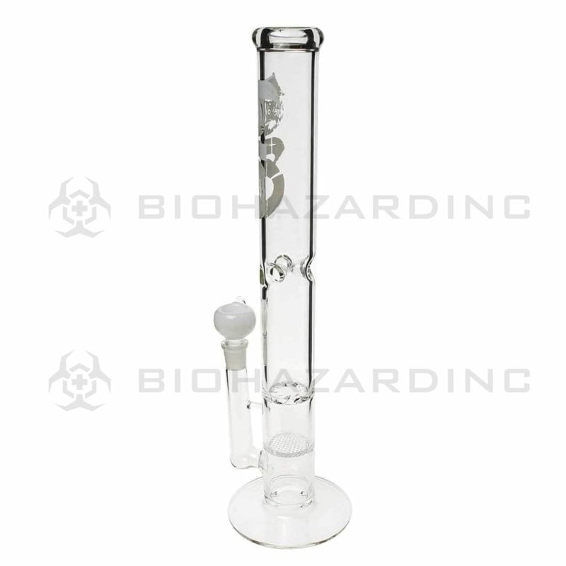 Bio Glass Glass Bong 18" BIO Hurricane / Honeycomb Water Pipe - White Logo