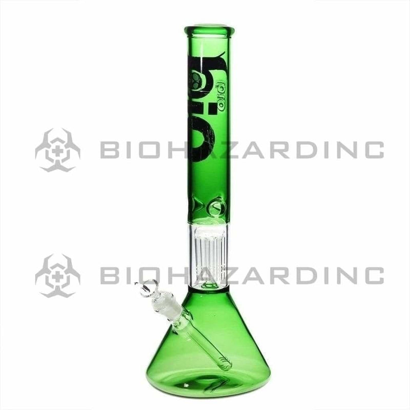 Bio Glass Glass Bong 18" BIO Single Tree Beaker Water Pipe - Green