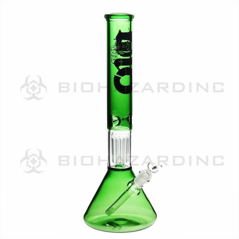 Bio Glass Glass Bong 18" BIO Single Tree Beaker Water Pipe - Green