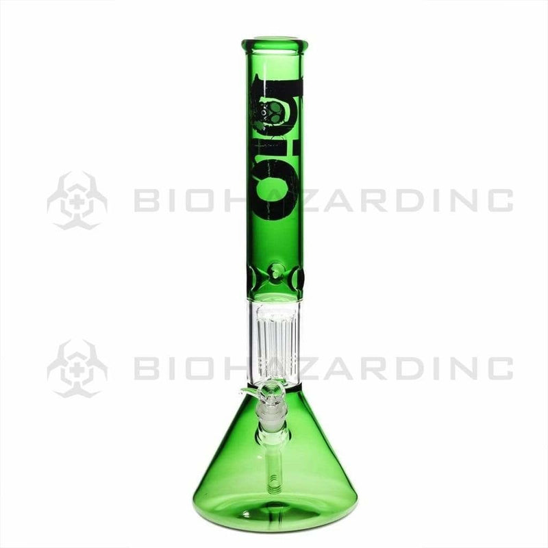 Bio Glass Glass Bong 18" BIO Single Tree Beaker Water Pipe - Green