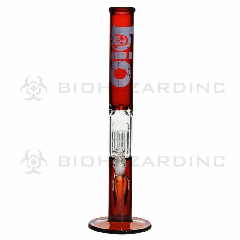 Bio Glass Glass Bong 18" BIO Single Tree Straight Water Pipe - Amber