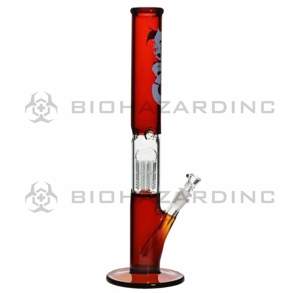 Bio Glass Glass Bong 18" BIO Single Tree Straight Water Pipe - Amber